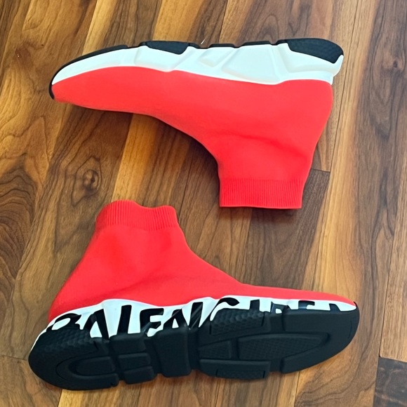 Balenciaga Speed LT Graffiti Knit Sneaker size 12 US 45 EU, NEW - Picture 13 of 17